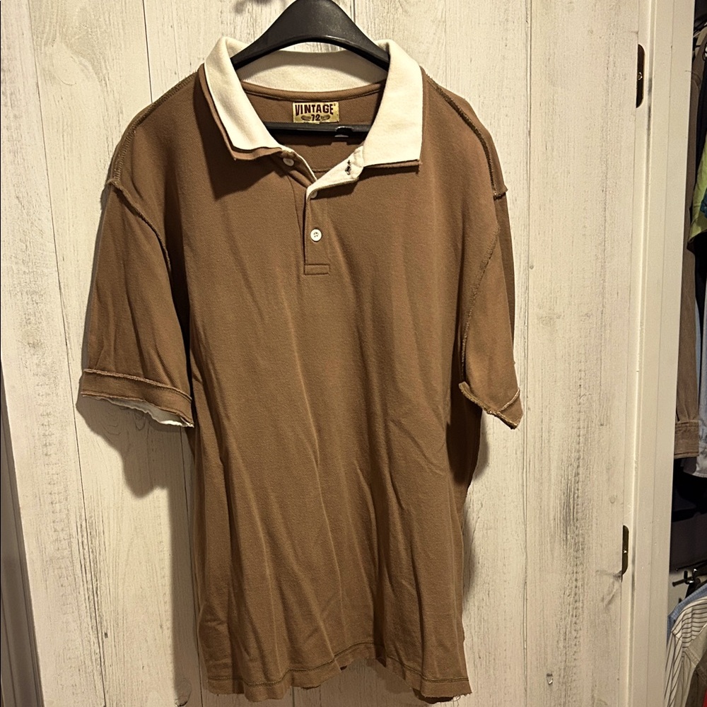 Vintage Tan Polo with White Accents